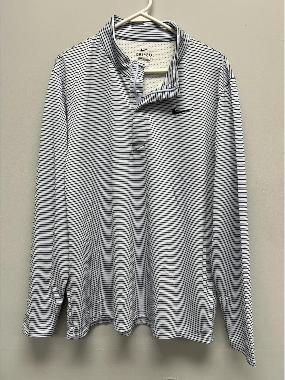 Nike Dri-FIT Long Sleeve Striped Pullover Shirt